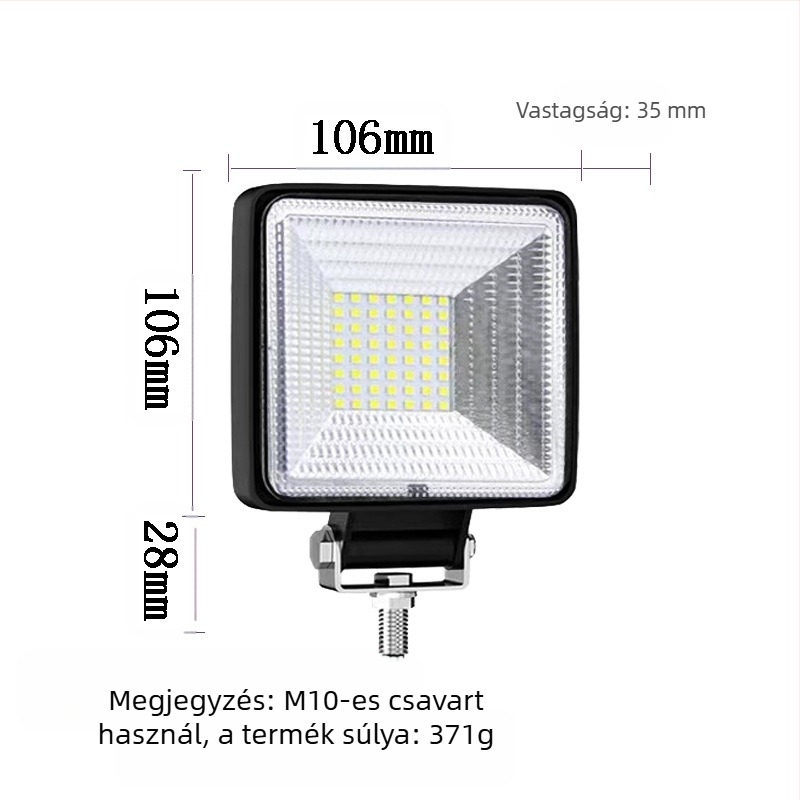 LED reflektor nehézgéphez Y32, 12V, 60W, 3000 lm, 6000K