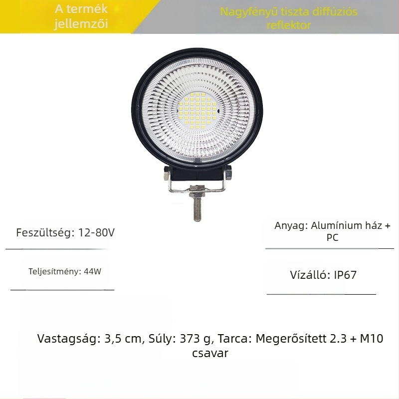 LED reflektor nehézgéphez Y32, 12V, 60W, 3000 lm, 6000K