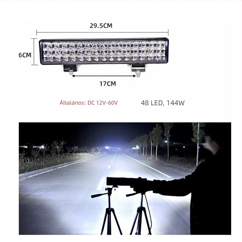 LED reflektor nehézgéphez Y32, 12V, 60W, 3000 lm, 6000K