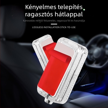 Autó belső LED hangulatfény, USB-tápellátású, 12V, 15W, modell Square Foot Light, univerzális kompatibilitás