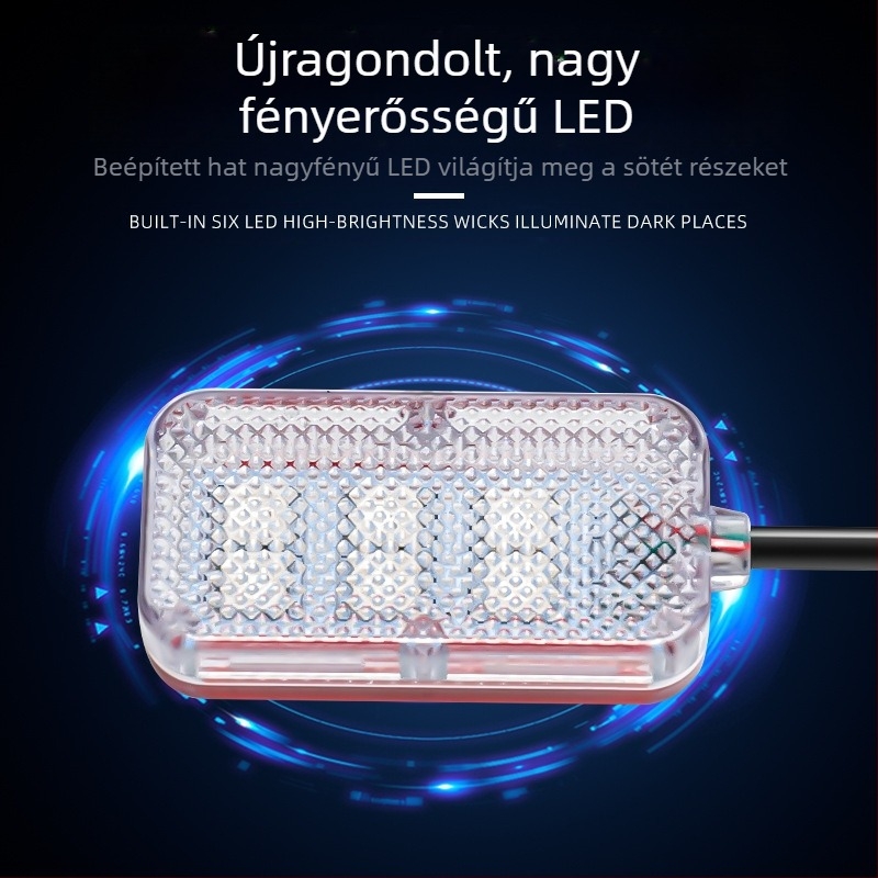 Autó belső LED hangulatfény, USB-tápellátású, 12V, 15W, modell Square Foot Light, univerzális kompatibilitás