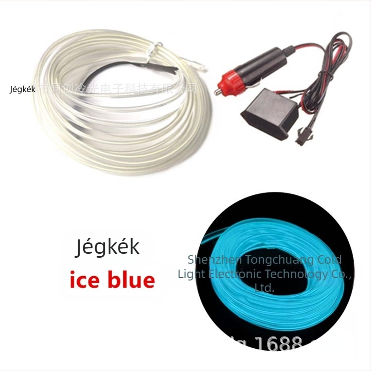 DIY EL oldalsó világítási készlet, nagy fényerővel – 12V gyújtóhoz, PVC textúra