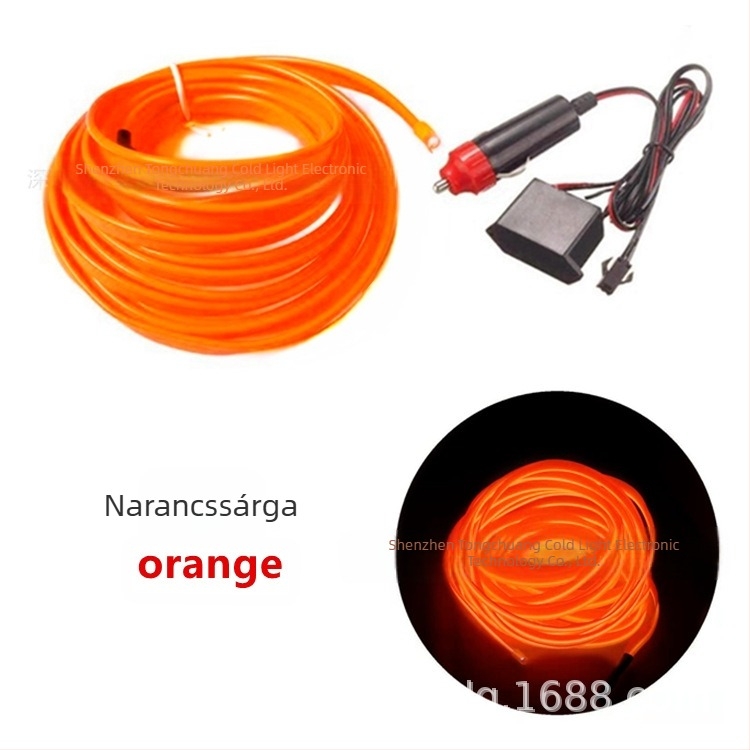 DIY EL oldalsó világítási készlet, nagy fényerővel – 12V gyújtóhoz, PVC textúra