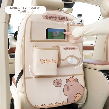 Bőr hátsó ülésre akasztható tároló táska, vízálló