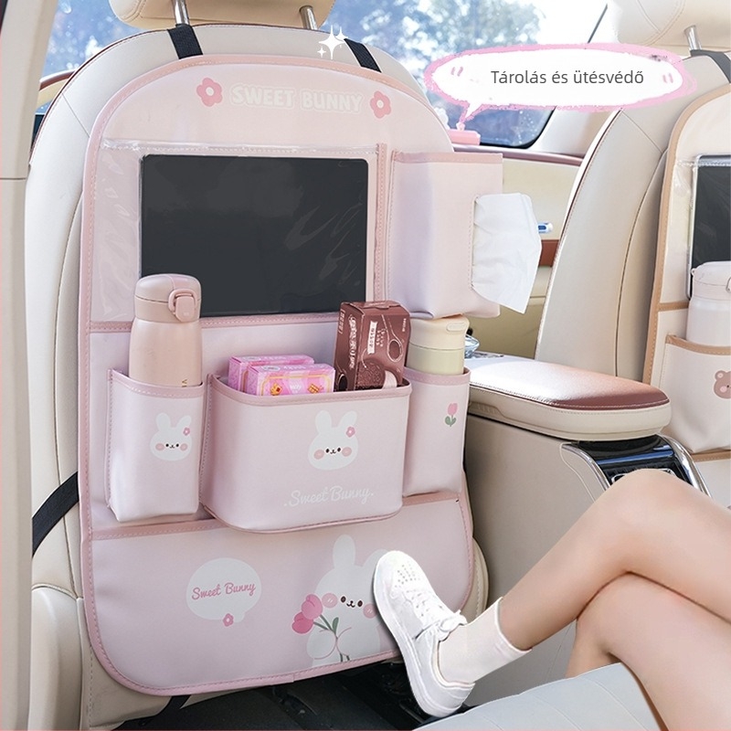 Bőr hátsó ülésre akasztható tároló táska, vízálló