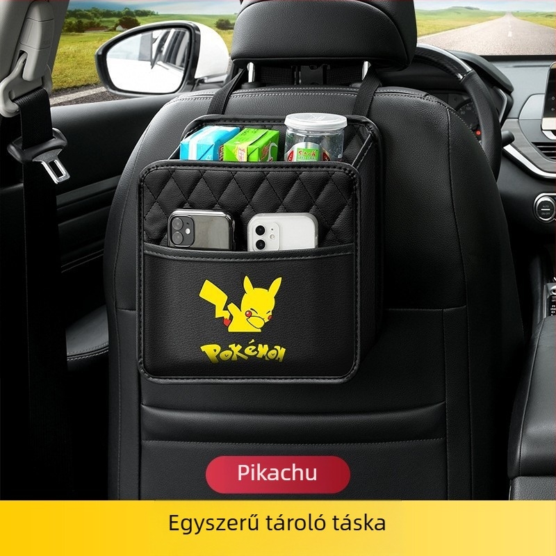 Bőr univerzális autó hátsó ülésére akasztható tároló doboz, logóval testreszabható