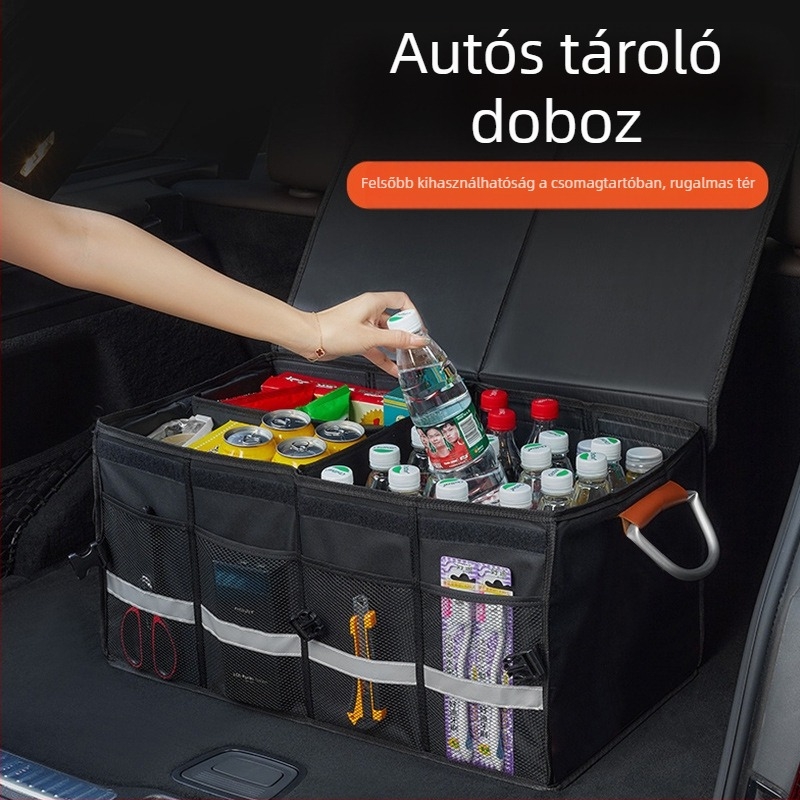 Autócsomagtartó tároló doboz, Oxford anyag, összecsukható, vízálló, testreszabható logónyomtatással