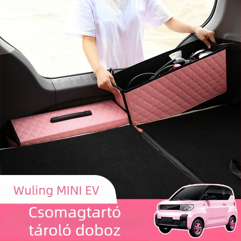 Bőr csomagtartó tároló doboz szemcsés mintázattal, plug-in szerelés