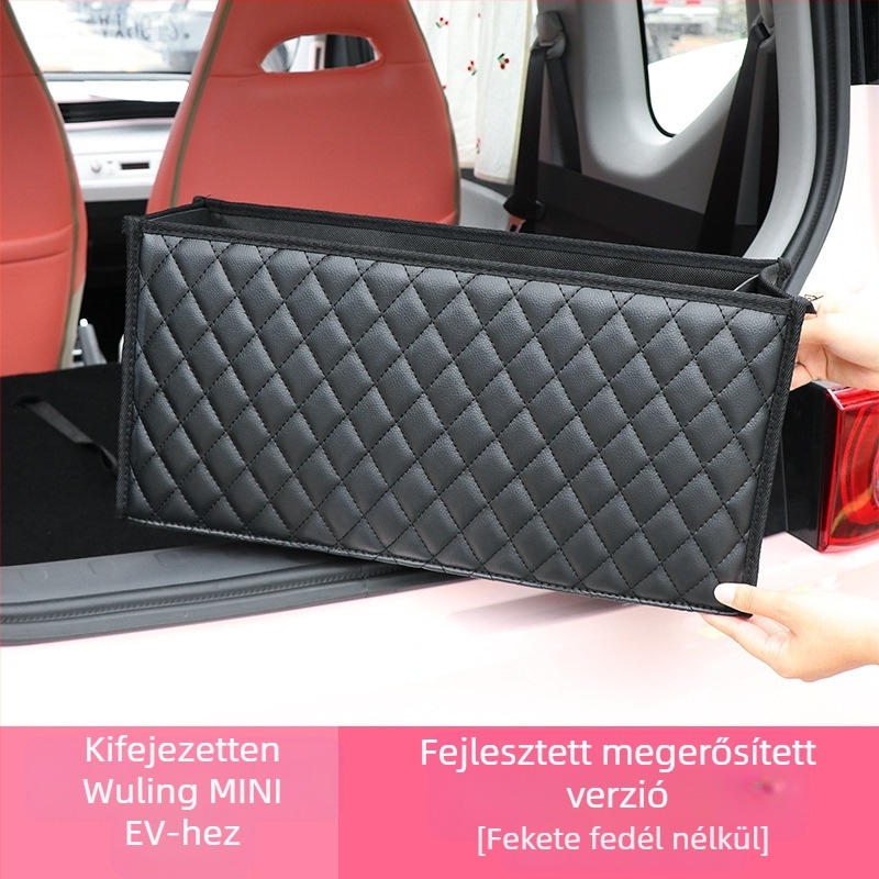 Bőr csomagtartó tároló doboz szemcsés mintázattal, plug-in szerelés