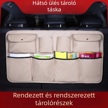 Csomagtartó tároló táska, bőr, nagy kapacitású, függő használat, logónyomtatás