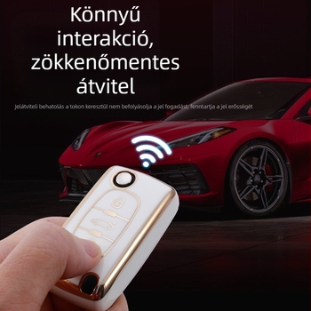 Peugeot D11J3 kulcstartó tok, TPU, egyszerű stílus, YHC