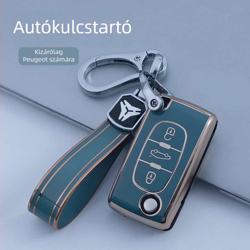 Peugeot D11J3 kulcstartó tok, TPU, egyszerű stílus, YHC