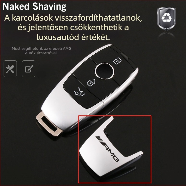 Mercedes-Benz kulcs hátoldal burkolat A-, C-, E-, S-osztály és GLB modellekhez | TPU anyag | egyszerű stílus