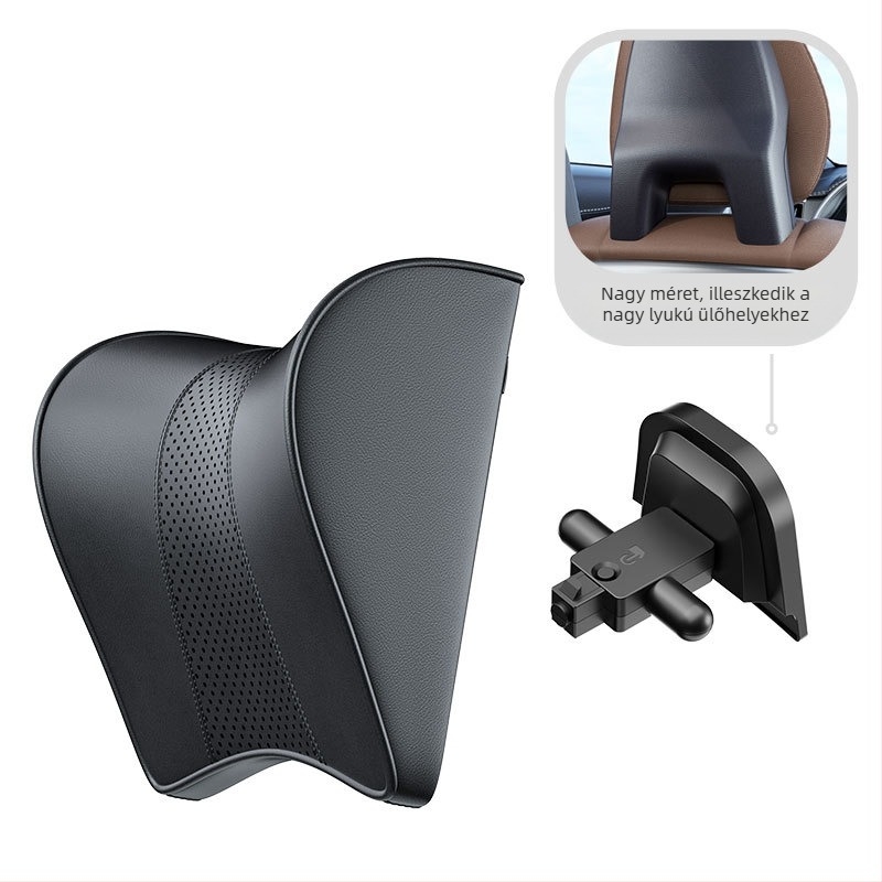Autófejtámla nyakpárna – Tesla Model 3/Y, memóriahab, velúr, fel-le állítható, testreszabható