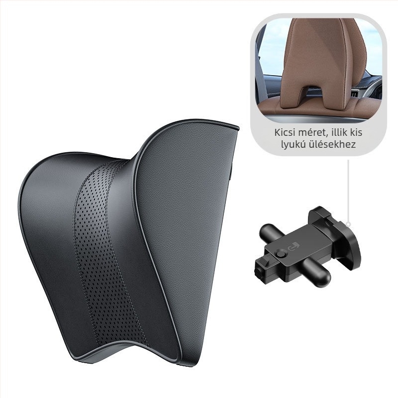 Autófejtámla nyakpárna – Tesla Model 3/Y, memóriahab, velúr, fel-le állítható, testreszabható