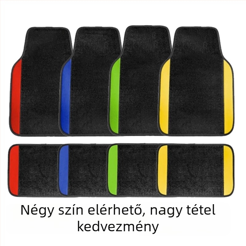  Univerzális velúr autópadló szőnyeg – kopásálló, szennyeződés-álló, könnyen tisztítható, négy évszakos védelem; Magica márka; univerzális járműmodellekhez illeszkedik; testreszabás elérhető