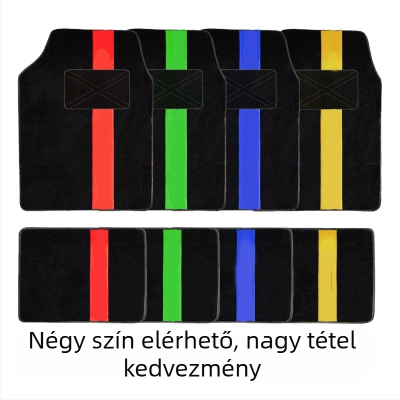  Univerzális velúr autópadló szőnyeg – kopásálló, szennyeződés-álló, könnyen tisztítható, négy évszakos védelem; Magica márka; univerzális járműmodellekhez illeszkedik; testreszabás elérhető