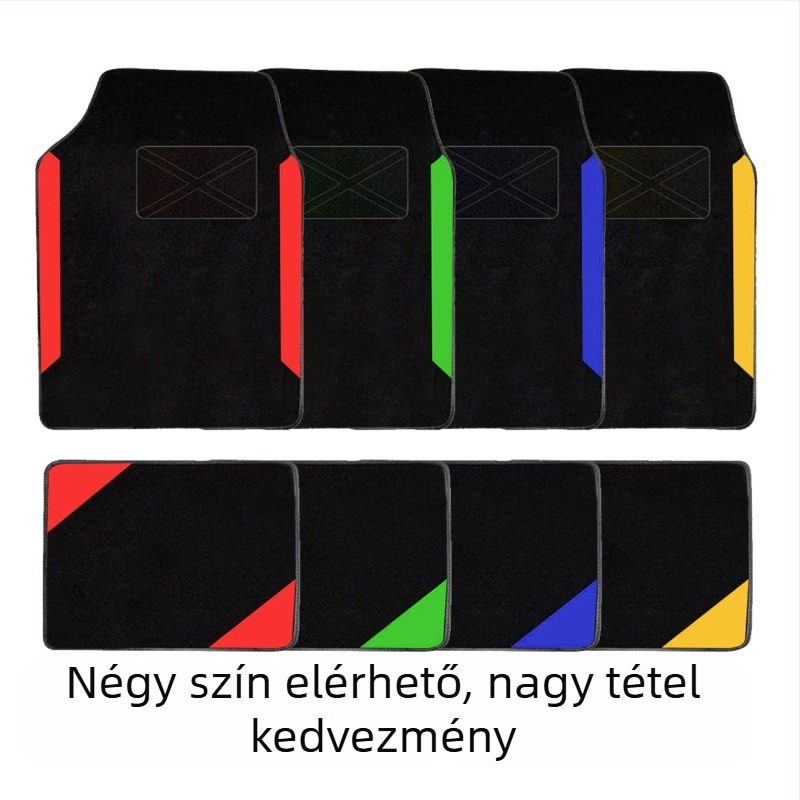  Univerzális velúr autópadló szőnyeg – kopásálló, szennyeződés-álló, könnyen tisztítható, négy évszakos védelem; Magica márka; univerzális járműmodellekhez illeszkedik; testreszabás elérhető