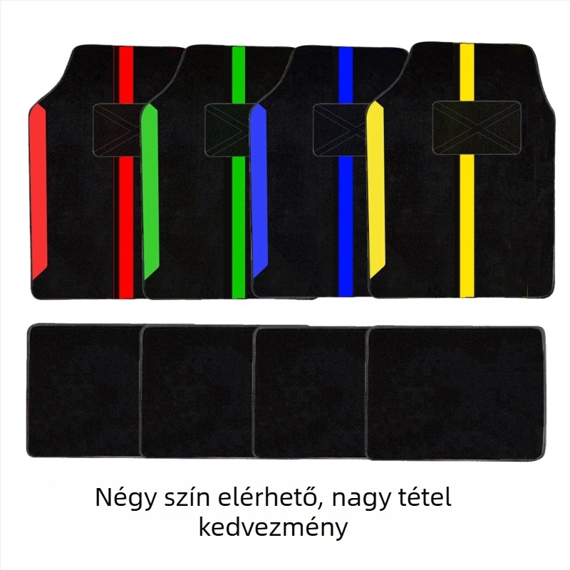  Univerzális velúr autópadló szőnyeg – kopásálló, szennyeződés-álló, könnyen tisztítható, négy évszakos védelem; Magica márka; univerzális járműmodellekhez illeszkedik; testreszabás elérhető