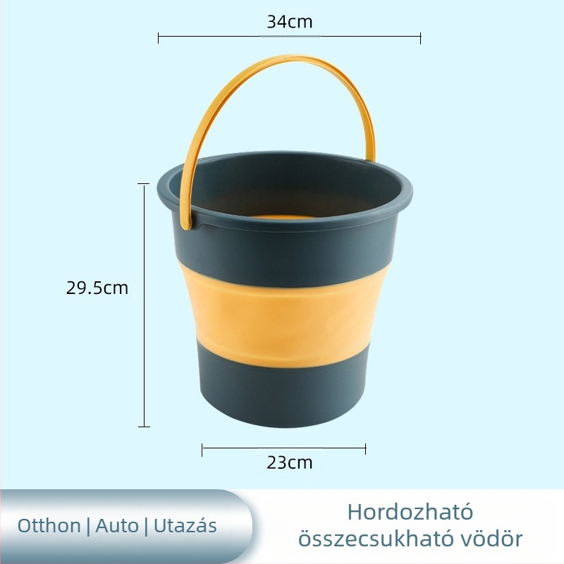 Összecsukható vödör – műanyag, YOPI márka, 2023-as kiadás, súly 0,19–0,55 kg