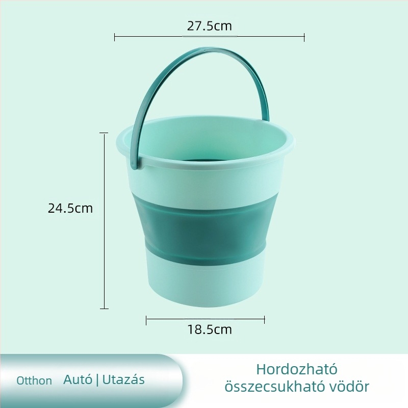 Összecsukható vödör – műanyag, YOPI márka, 2023-as kiadás, súly 0,19–0,55 kg