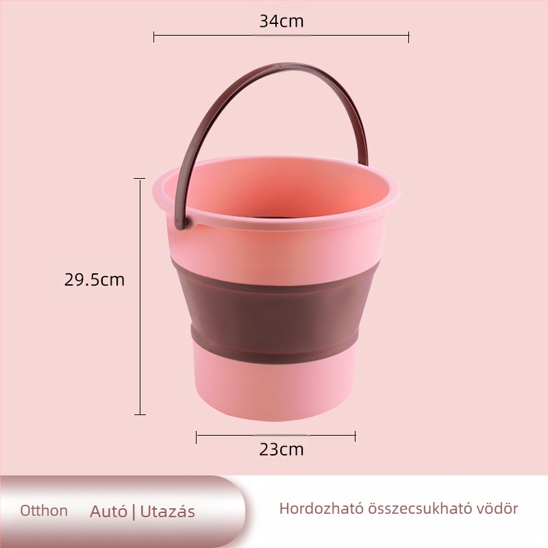 Összecsukható vödör – műanyag, YOPI márka, 2023-as kiadás, súly 0,19–0,55 kg