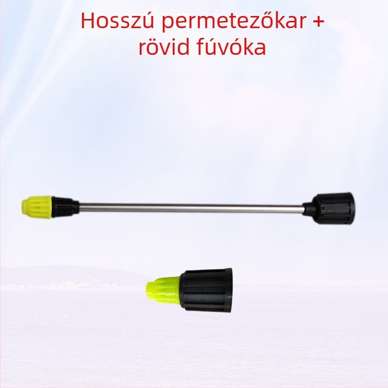 Teáskanna/öntözőfej készlet univerzális rúddal, teleszkópos hosszabbítással, habspray fej, buborékos fej