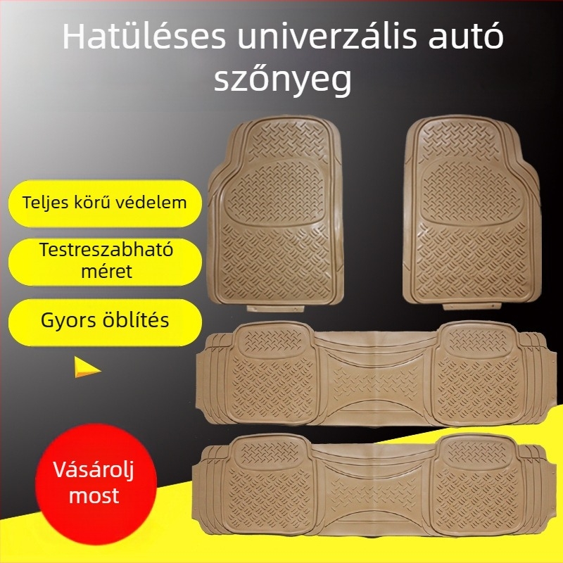 Általános autó lábmatrac, vízálló PVC, általános kompatibilitás, testreszabható