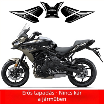Kawasaki 650 Üzemanyag-tartály Testmatrica – PVC, Halcsont mintázat, Öntapadó szerelés, Személyre szabható