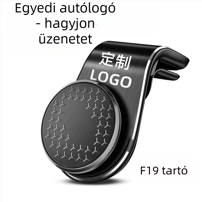 Autós mágneses telefon-tartó a légcsatornán keresztül rögzítéshez – universal, Snap-on telepítés, légcsatorna-clip, Sorozat F19, erős mágnes