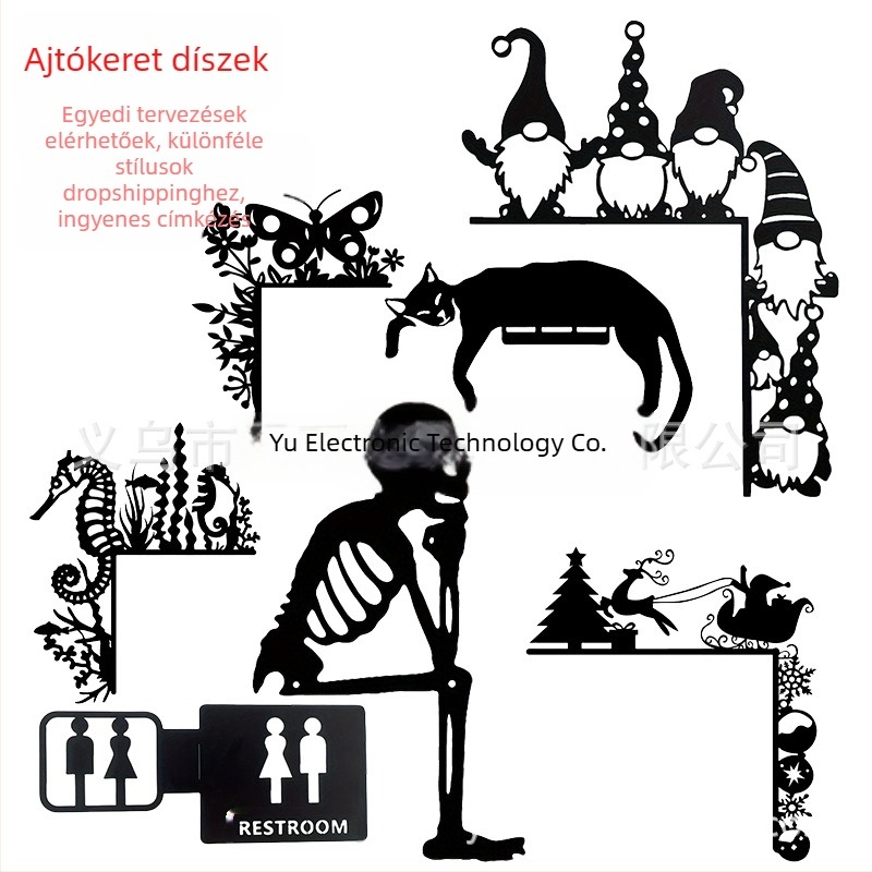 Ajtókeret díszítés – vas sziluett, fémművészet belső falakhoz és ablakokhoz