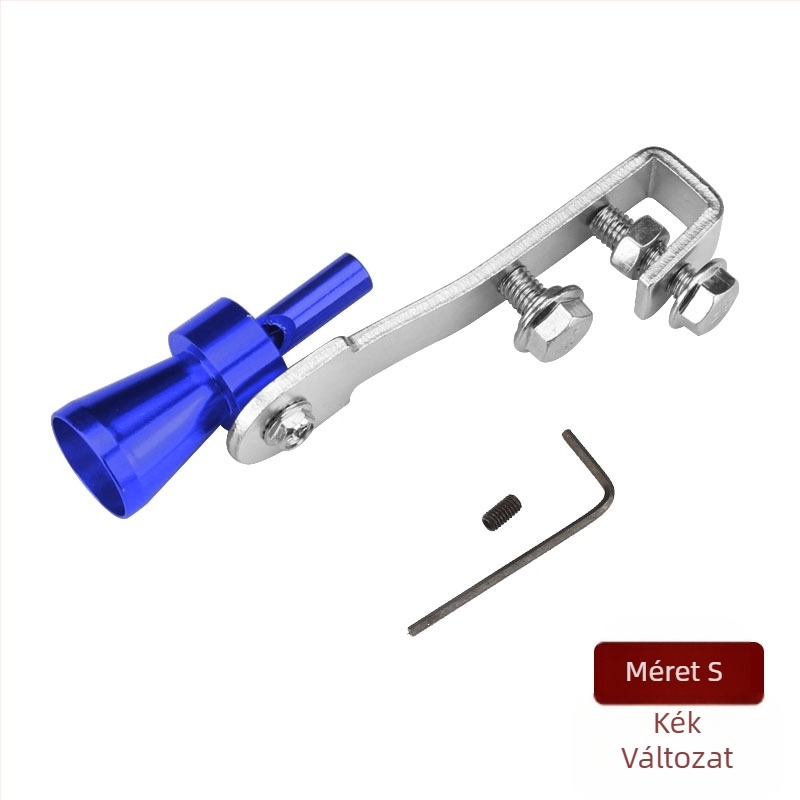 Turbo Whistler turbina sípoló autókhoz és motorkerékpárokhoz, külső kiegészítő az kipufogó hangjának imitálásához, modell EFFETTO TURBO, súly kb. 110 g, tartalmaz 1 sípot, 1 kulcs és 1 csavar