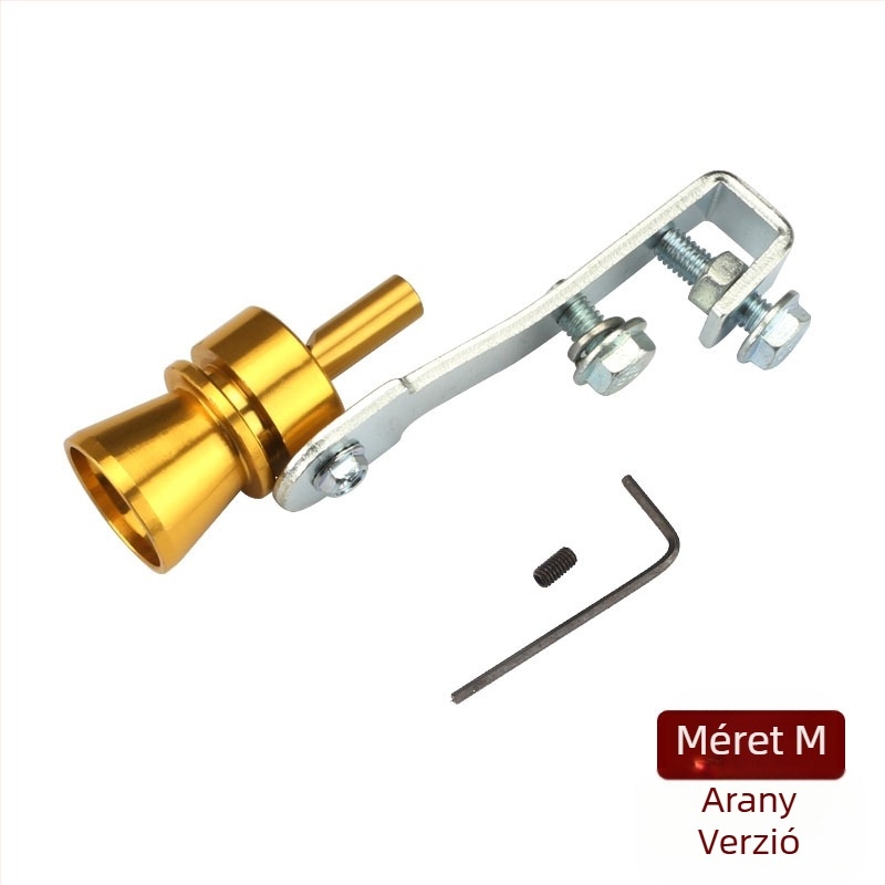 Turbo Whistler turbina sípoló autókhoz és motorkerékpárokhoz, külső kiegészítő az kipufogó hangjának imitálásához, modell EFFETTO TURBO, súly kb. 110 g, tartalmaz 1 sípot, 1 kulcs és 1 csavar
