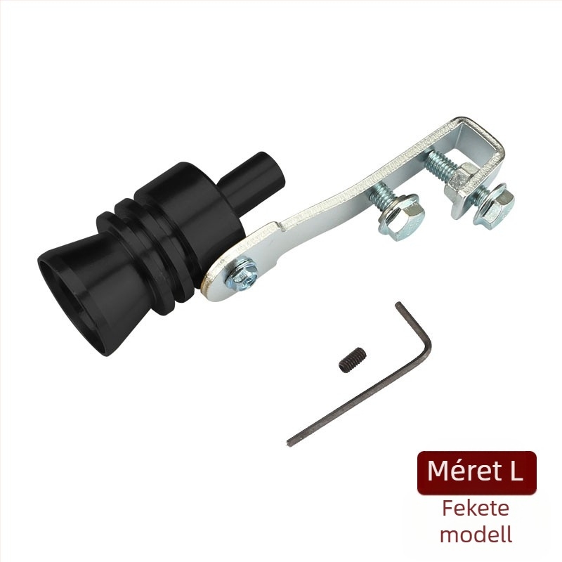 Turbo Whistler turbina sípoló autókhoz és motorkerékpárokhoz, külső kiegészítő az kipufogó hangjának imitálásához, modell EFFETTO TURBO, súly kb. 110 g, tartalmaz 1 sípot, 1 kulcs és 1 csavar