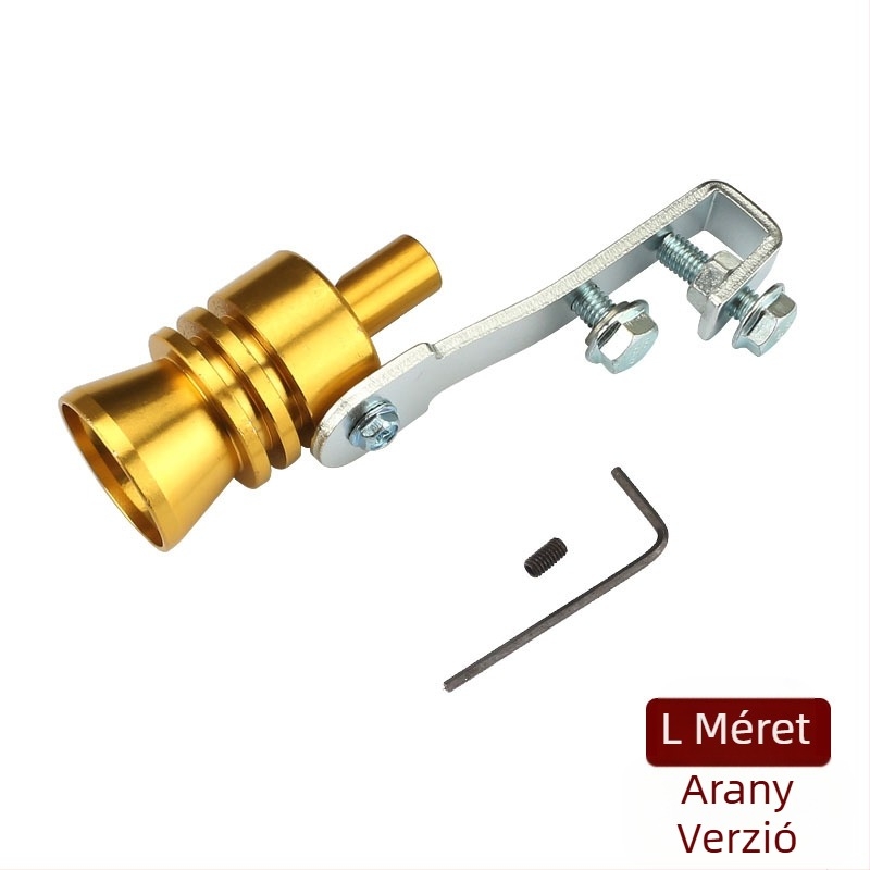 Turbo Whistler turbina sípoló autókhoz és motorkerékpárokhoz, külső kiegészítő az kipufogó hangjának imitálásához, modell EFFETTO TURBO, súly kb. 110 g, tartalmaz 1 sípot, 1 kulcs és 1 csavar