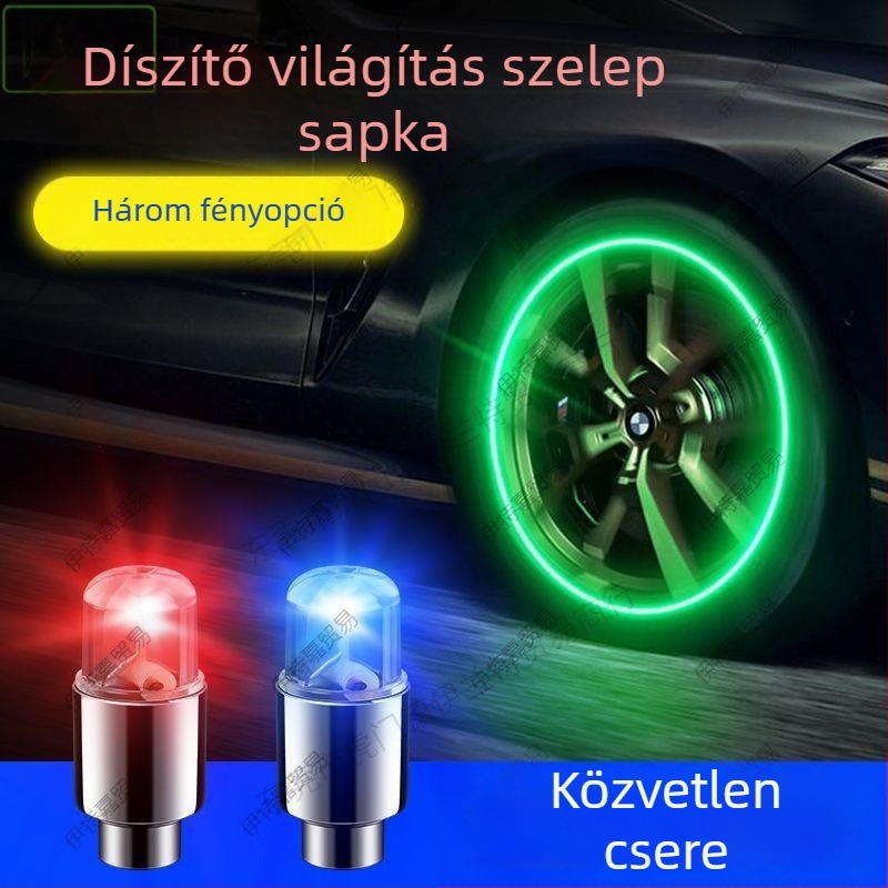 Világító tubeless szelepszár sapka – alumínium, Snap-on, olasz menet, közös magürege