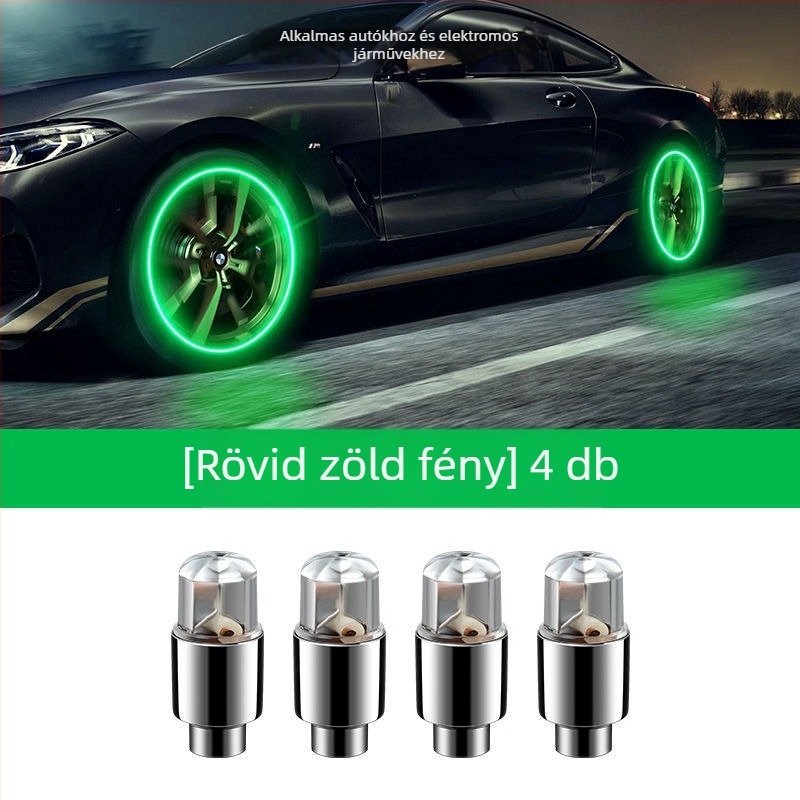 Világító tubeless szelepszár sapka – alumínium, Snap-on, olasz menet, közös magürege