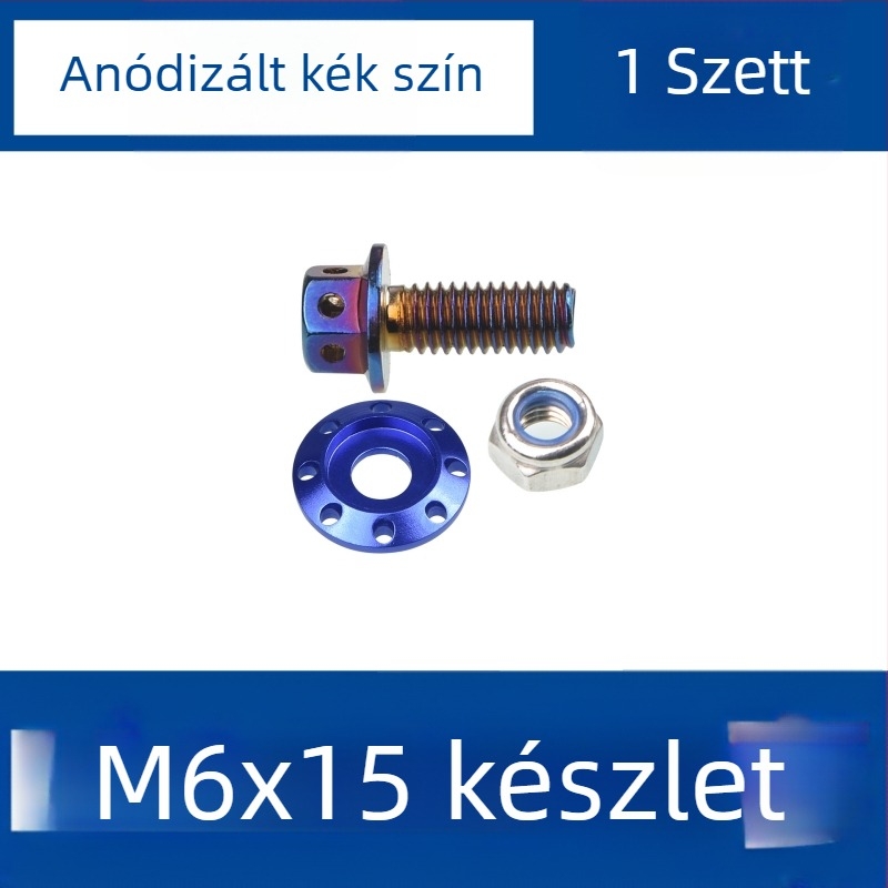 Elektromos motoros első sárvédő felújító csavarok — titáncsavarok, csúszásmentes anyák, univerzális illeszkedés, modell M217, márka Cfan