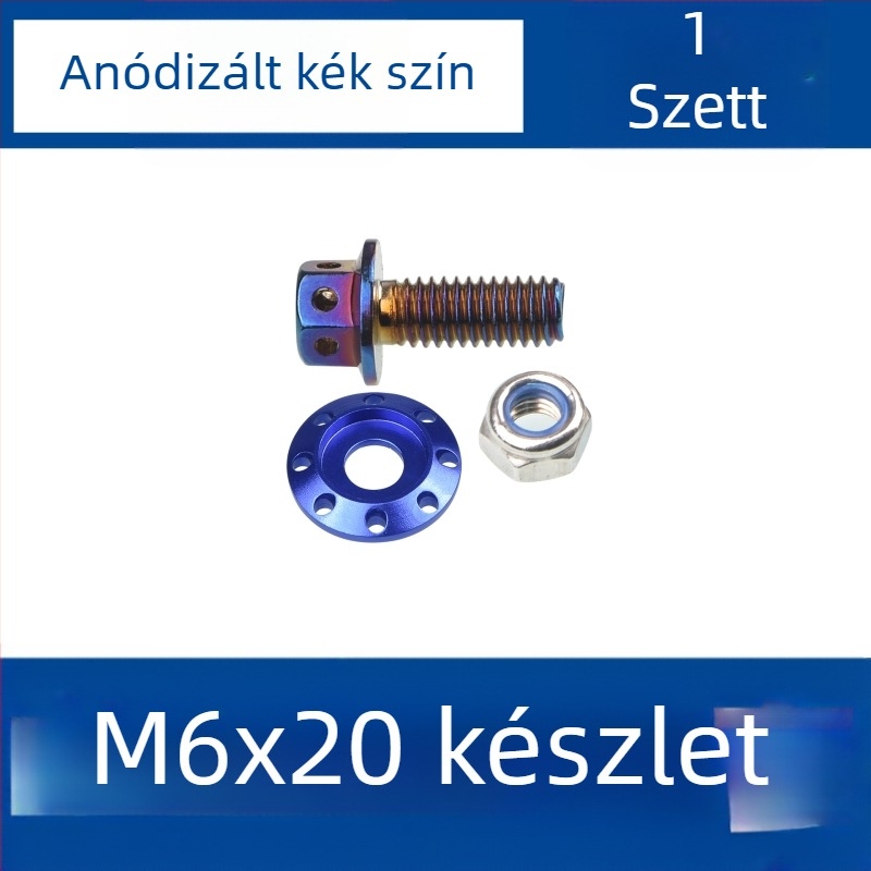 Elektromos motoros első sárvédő felújító csavarok — titáncsavarok, csúszásmentes anyák, univerzális illeszkedés, modell M217, márka Cfan
