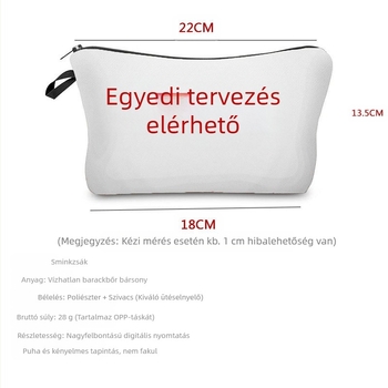 Utazási sminkes táska Hold- és Nap arca mintával, színblokkolt dizájn, hordozható (Anyag: Poliészter; Belső: Poliészter; Stílus: Modern és menő)