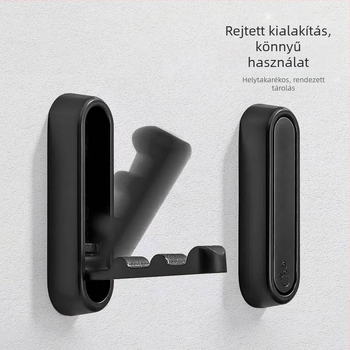 Jin Rongda falra szerelhető összecsukható ruhafogas cinkötvözetből – multifunkcionális ruhatartó előszobába, fürdőszobába és hálószobába (ruha és kalap)