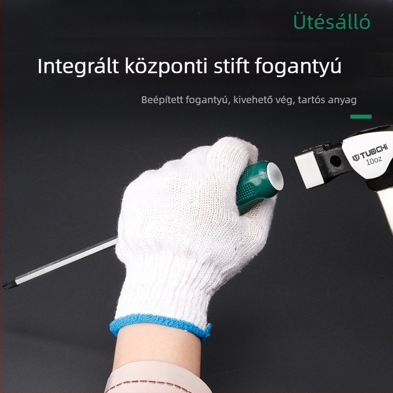 TOTCHI mágneses csavarhúzó, króm-vanádium acélból, nem szigetelt, kereszth fejű, Torx Plum Blossom típusú