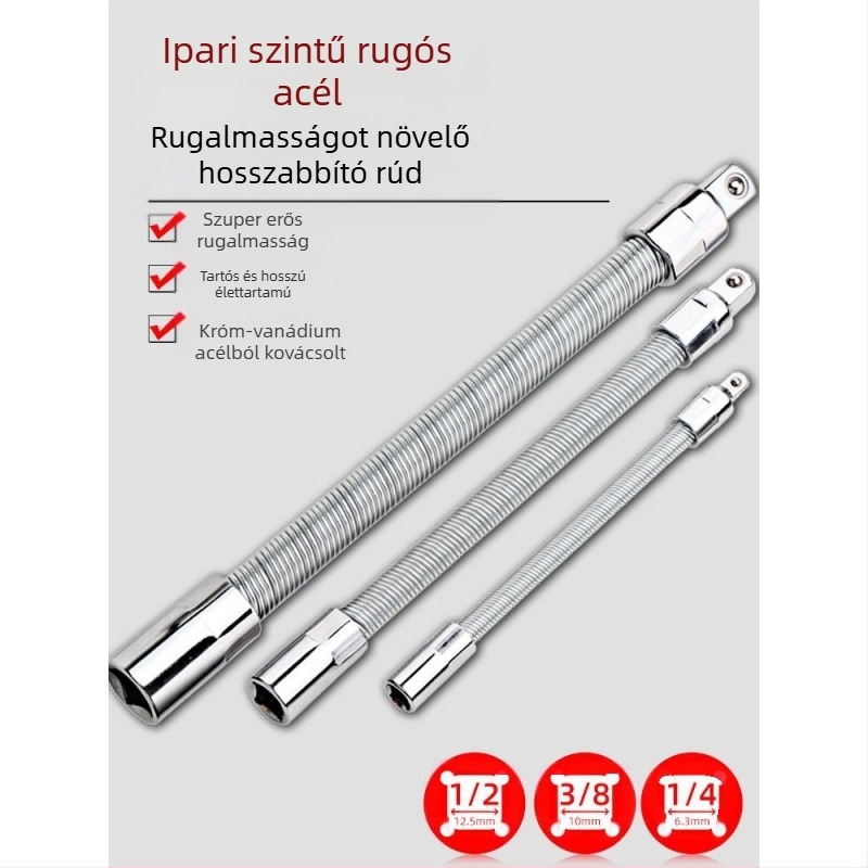 Elektromos kulcs: puha kapcsoló rúd, univerzális hosszabbító és rugalmas tengely adapter