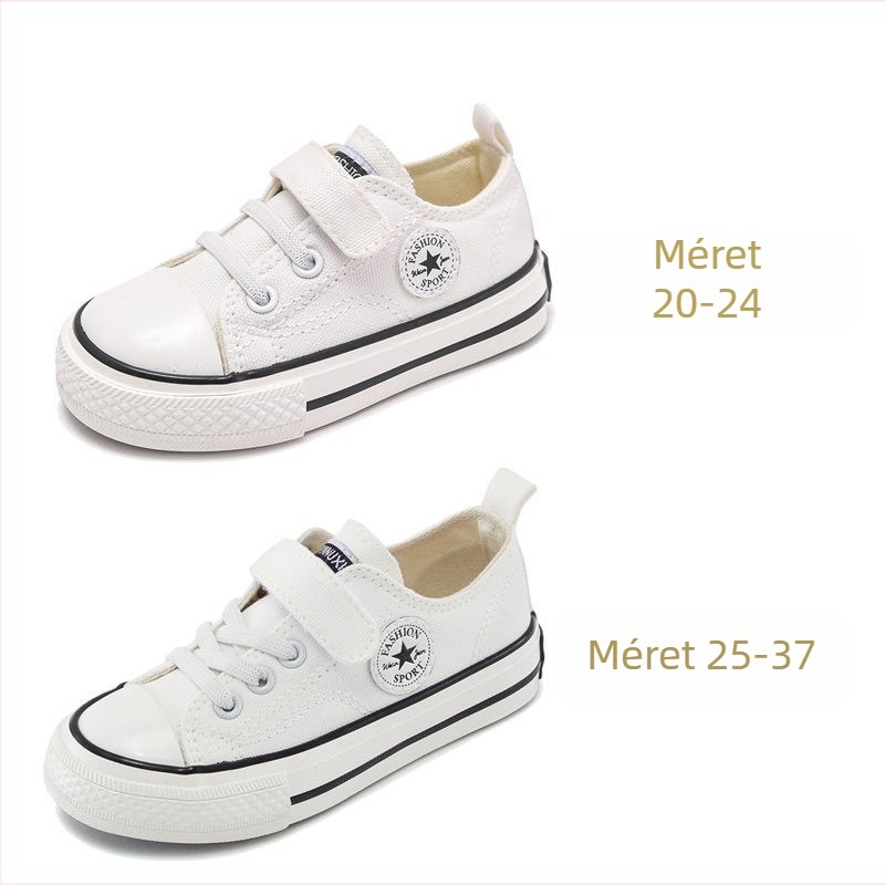 Vászon gyerekcipő kisgyermekeknek magas szárú, Velcro-zárás, légáteresztő, csúszásmentes, kopásálló