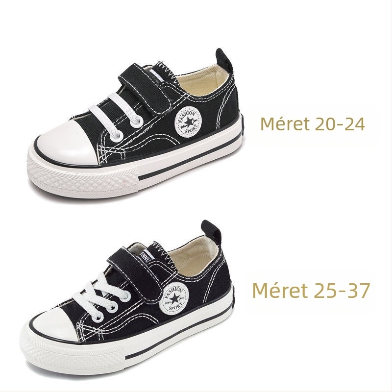 Vászon gyerekcipő kisgyermekeknek magas szárú, Velcro-zárás, légáteresztő, csúszásmentes, kopásálló