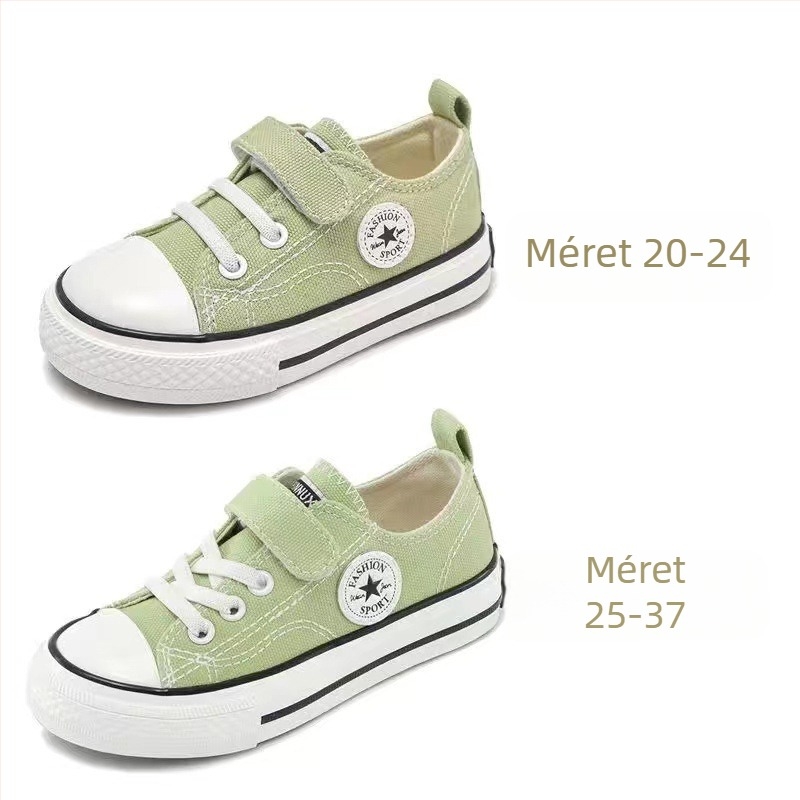Vászon gyerekcipő kisgyermekeknek magas szárú, Velcro-zárás, légáteresztő, csúszásmentes, kopásálló