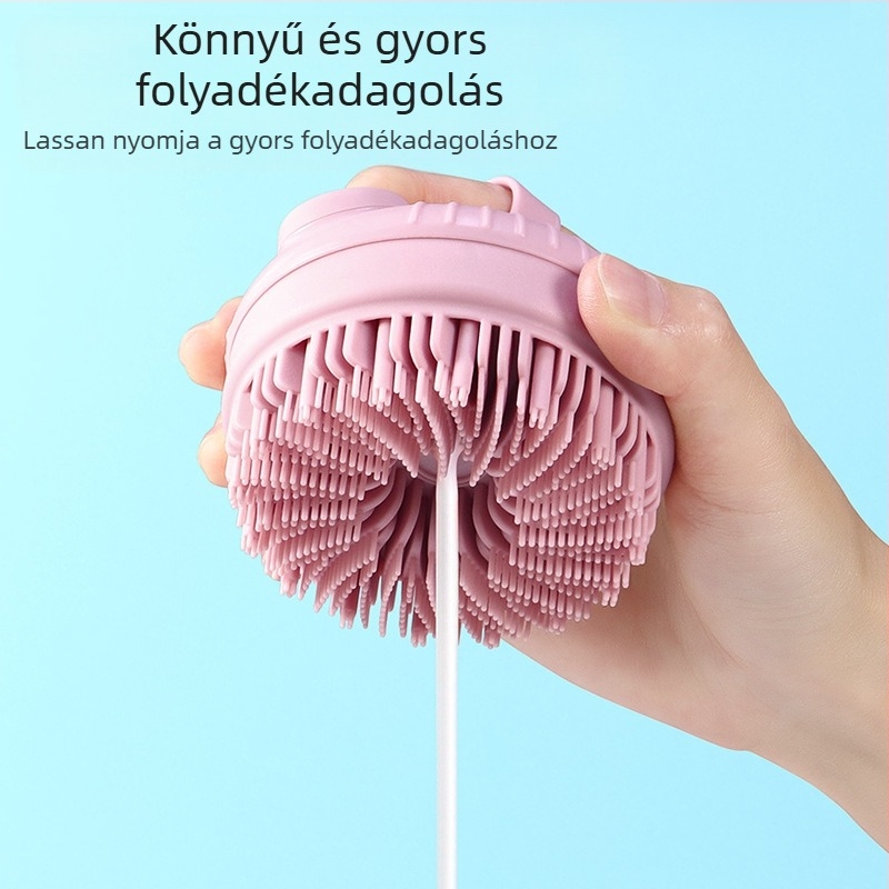 Zuhany- és masszázskefe – szilikon, többfunkciós, testreszabás elérhető, saját márka lehetséges, doboz 100 darab, megjelenés 2024 téli időszakban