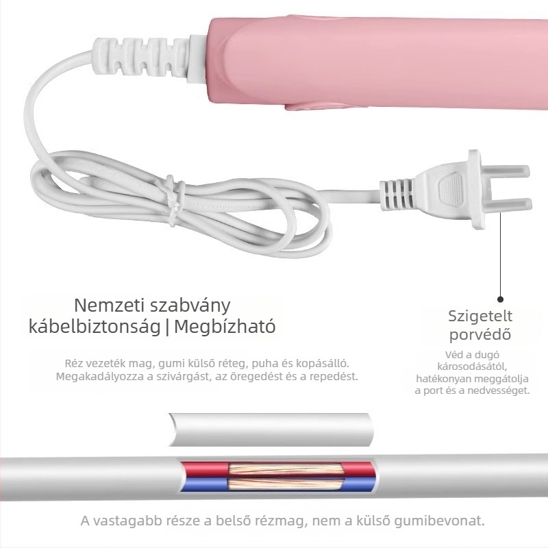 Hajcsavaró és hajvas – kettős használatú készülék, állítható hőmérséklet, 20W, 220V, környezetbarát ötvözet, formázás kevesebb mint 1 perc alatt