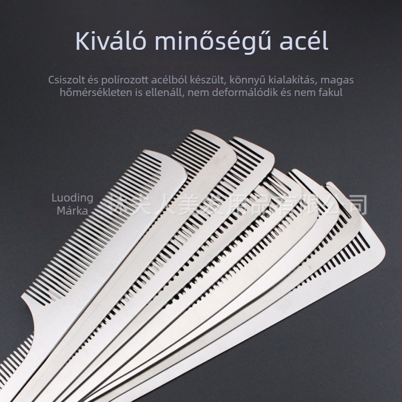 Rozsdamentes acélból készült hajkefe hegyes farokkal, alma alakú dizájn, ultra vékony, hajlításálló, professzionális használatra