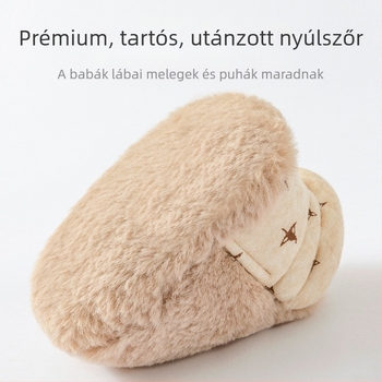 Őszi–téli babacipők gyermekeknek, meleg pamutból, puha talppal és fleece béléssel